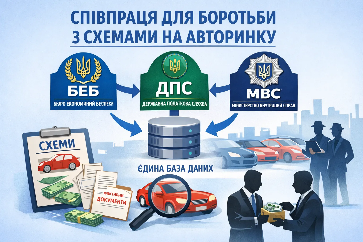 БЕБ, ДПС и МВД объединили базы данных для борьбы со схемами на авторынке