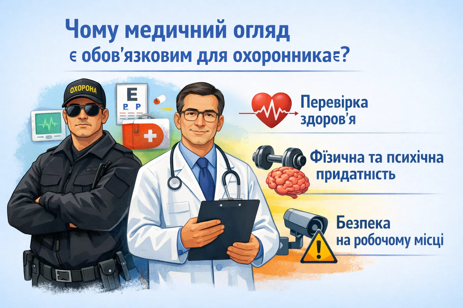Чому медичний огляд є обов’язковим для охоронника?