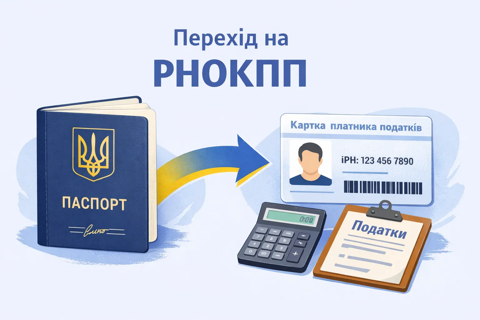 Як перейти з обліку за паспортом на РНОКПП?