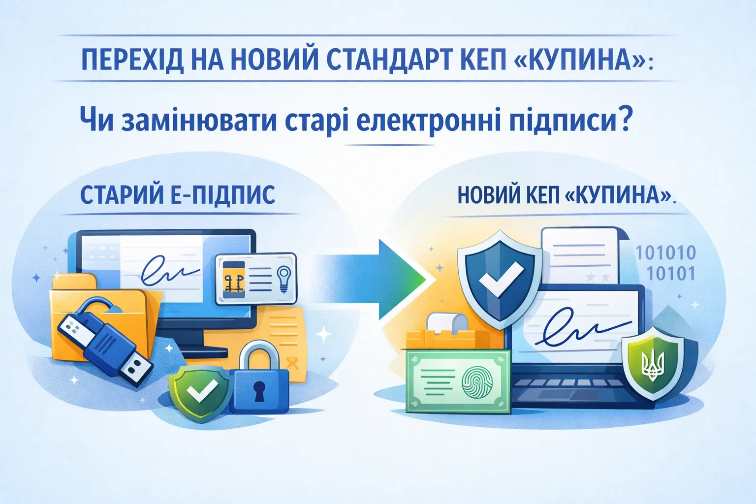 Перехід на новий стандарт КЕП «Купина»: чи потрібно замінювати чинні електронні підписи?