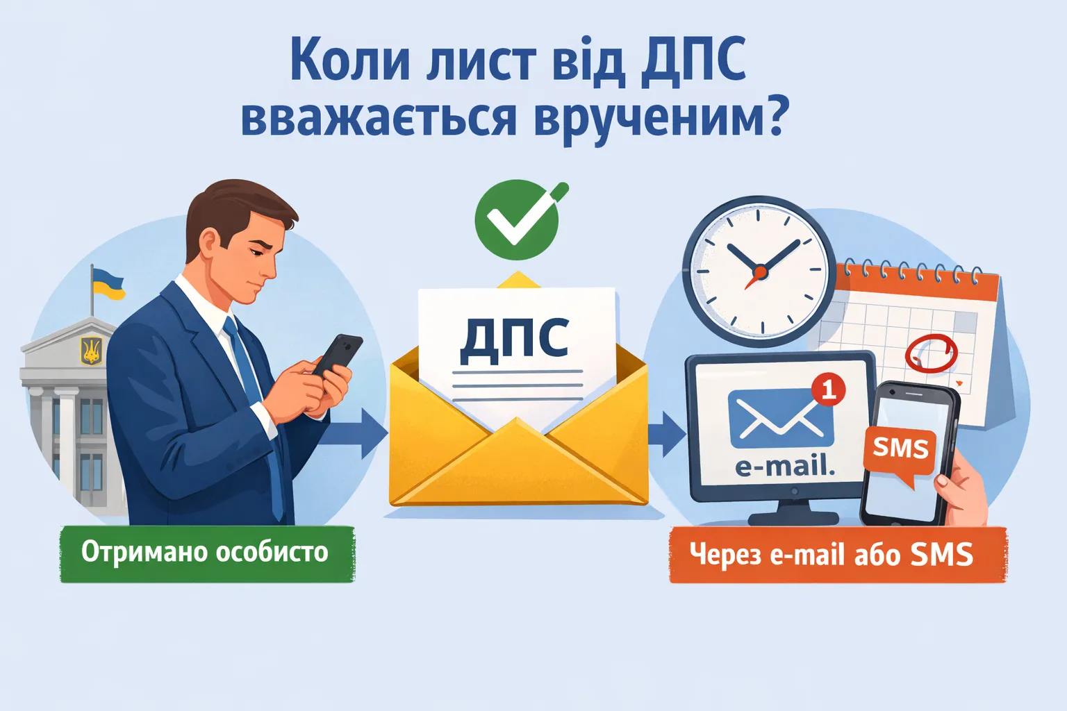 Коли лист від ДПС вважається врученим?
