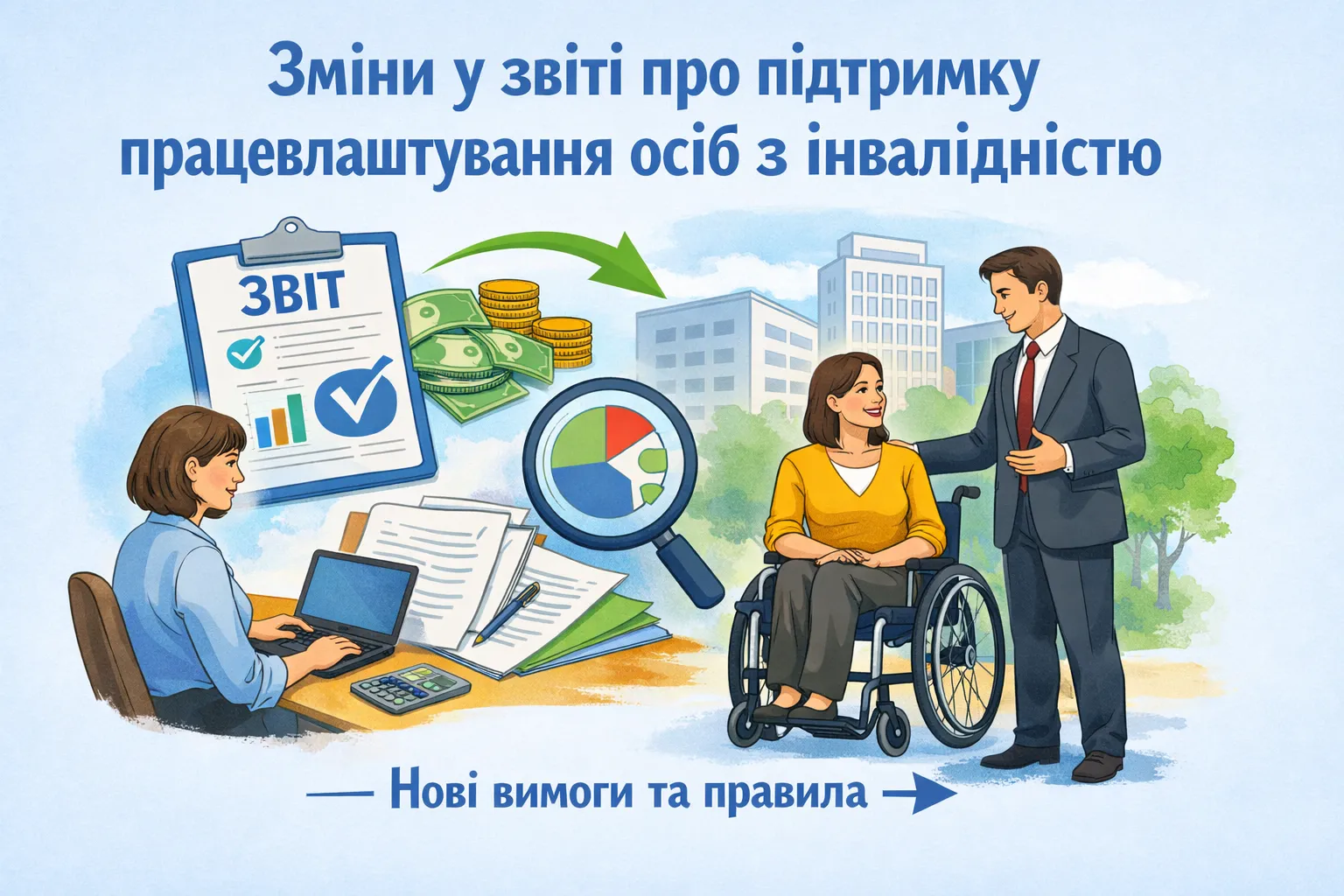 Звіт про внесок на підтримку працевлаштування осіб з інвалідністю: пропонуються зміни