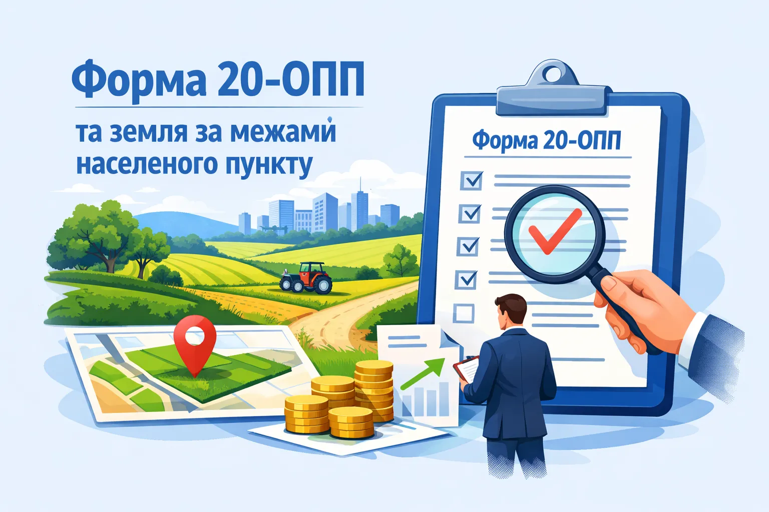Форма 20-ОПП і земля за межами населеного пункту: заповнити правильно