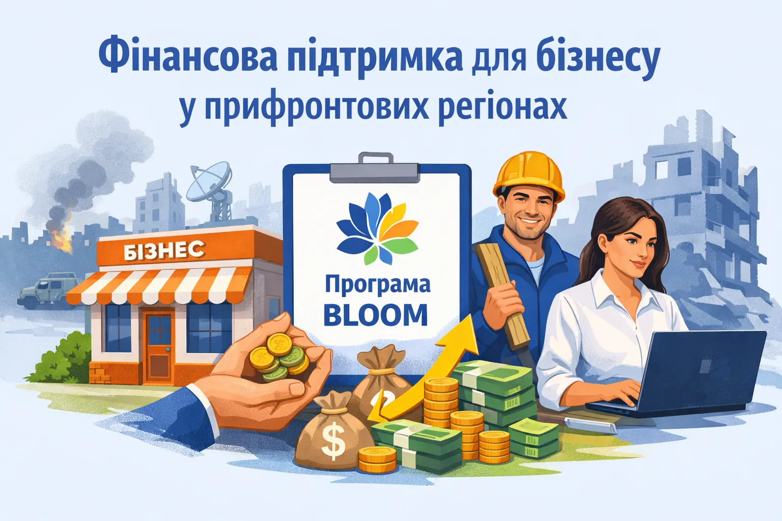 Малий і середній бізнес у прифронтових регіонах може отримати фінансову підтримку по Програмі BLOOM