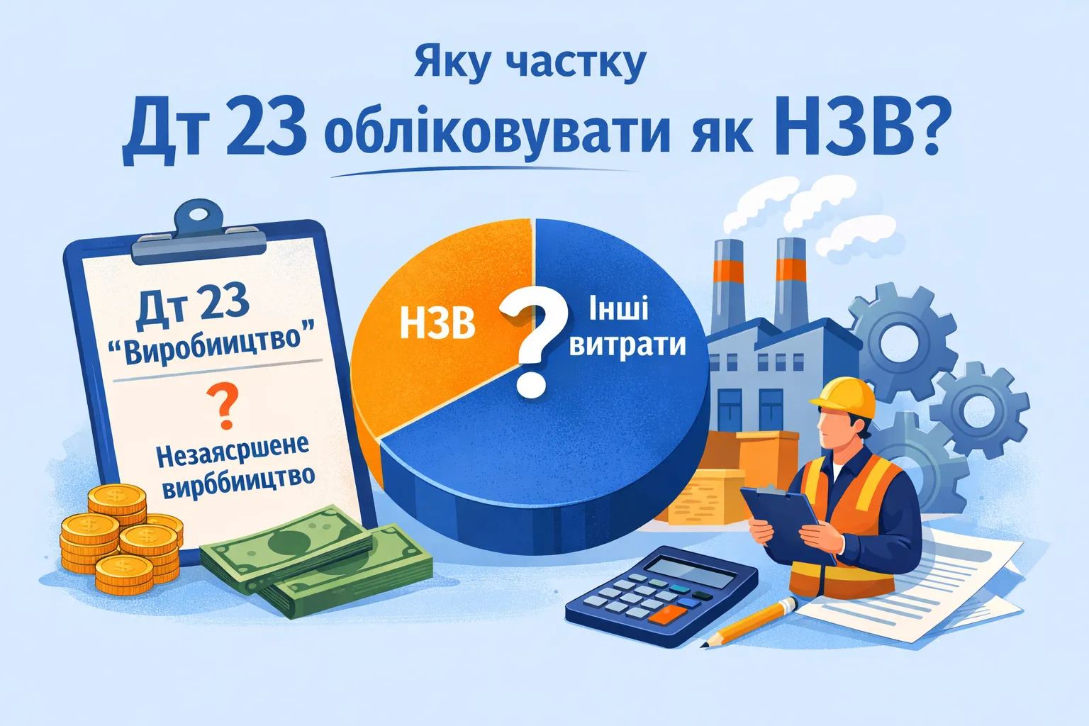 Яку частку Дт 23 виробничник обліковує як вартість незавершеного виробництва ?