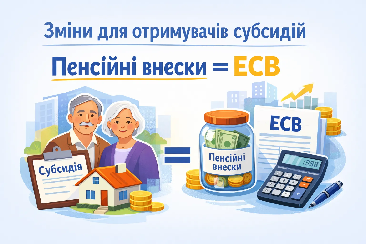 Зміни для отримувачів субсидій: добровільні пенсійні внески прирівняли до сплати ЄСВ