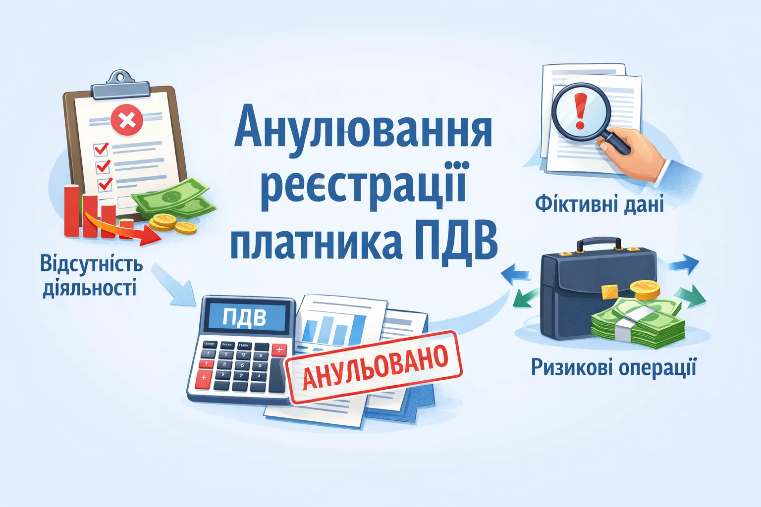 Підстави для анулювання реєстрації платника ПДВ