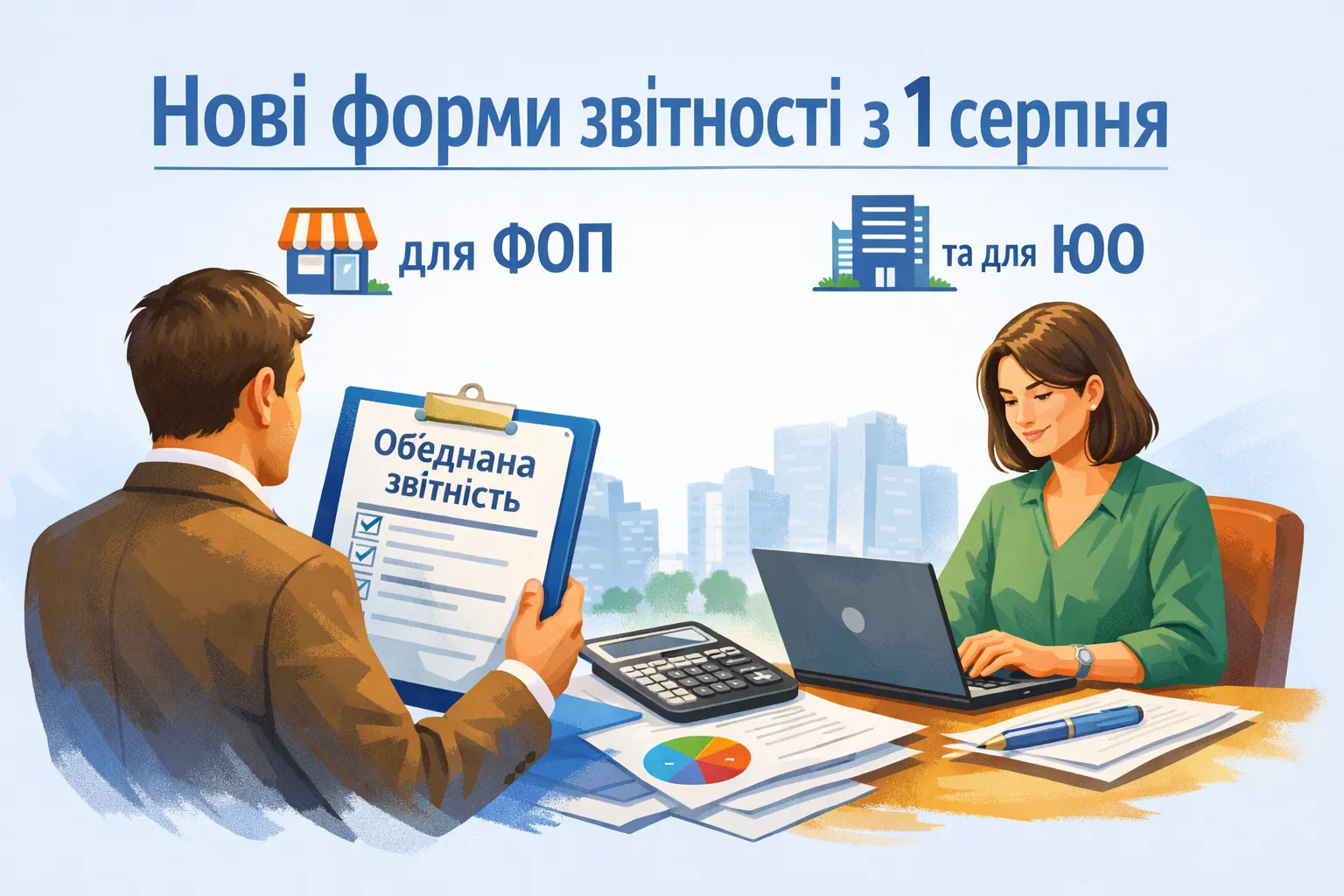 Нові форми Об'єднаної звітності - з 1 серпня: для ФОП та ЮО