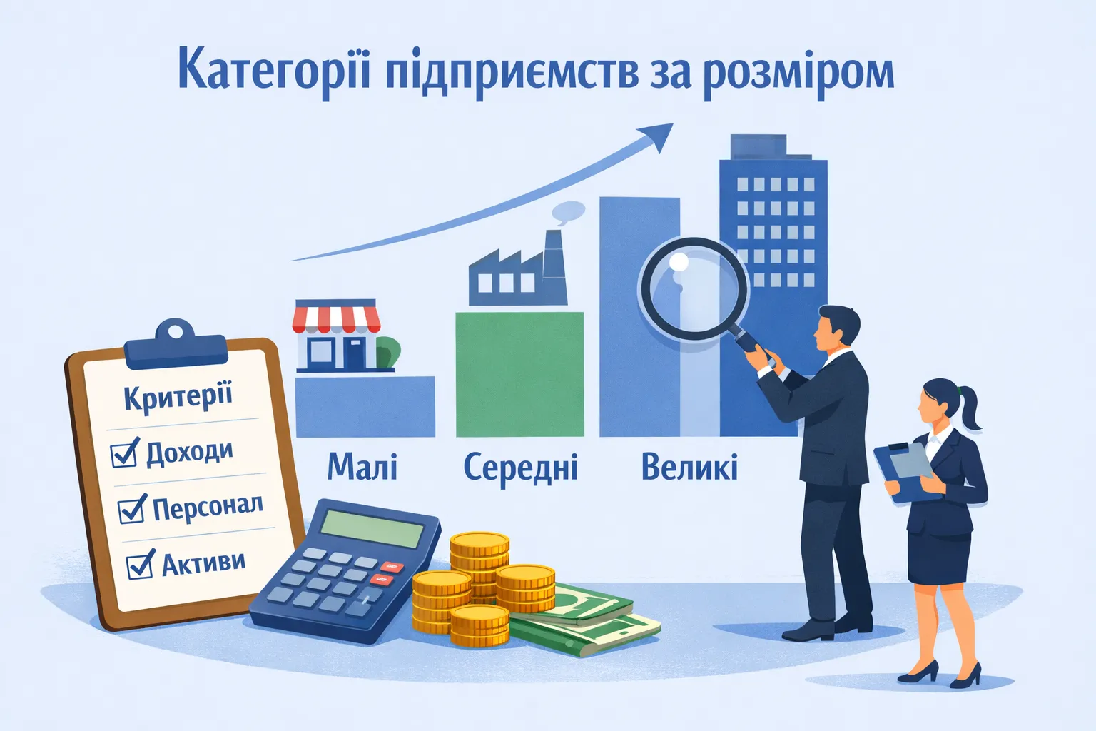 Критерії визначення категорії підприємства за розміром