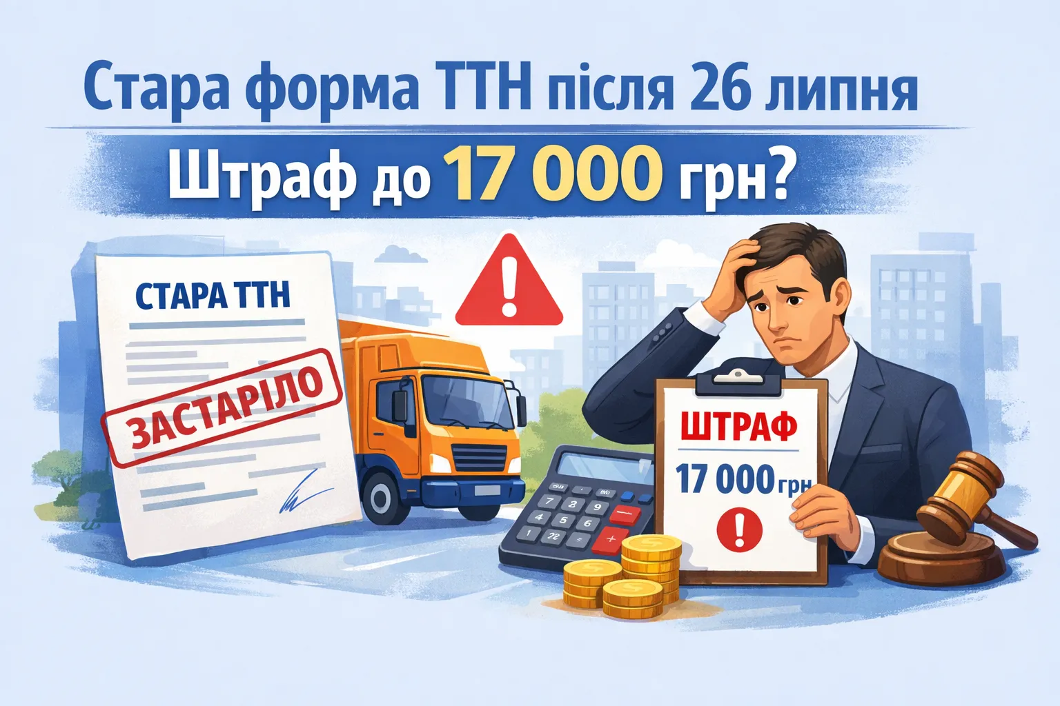 Стара форма ТТН після 26 липня: кому загрожує штраф до 17 000 грн?