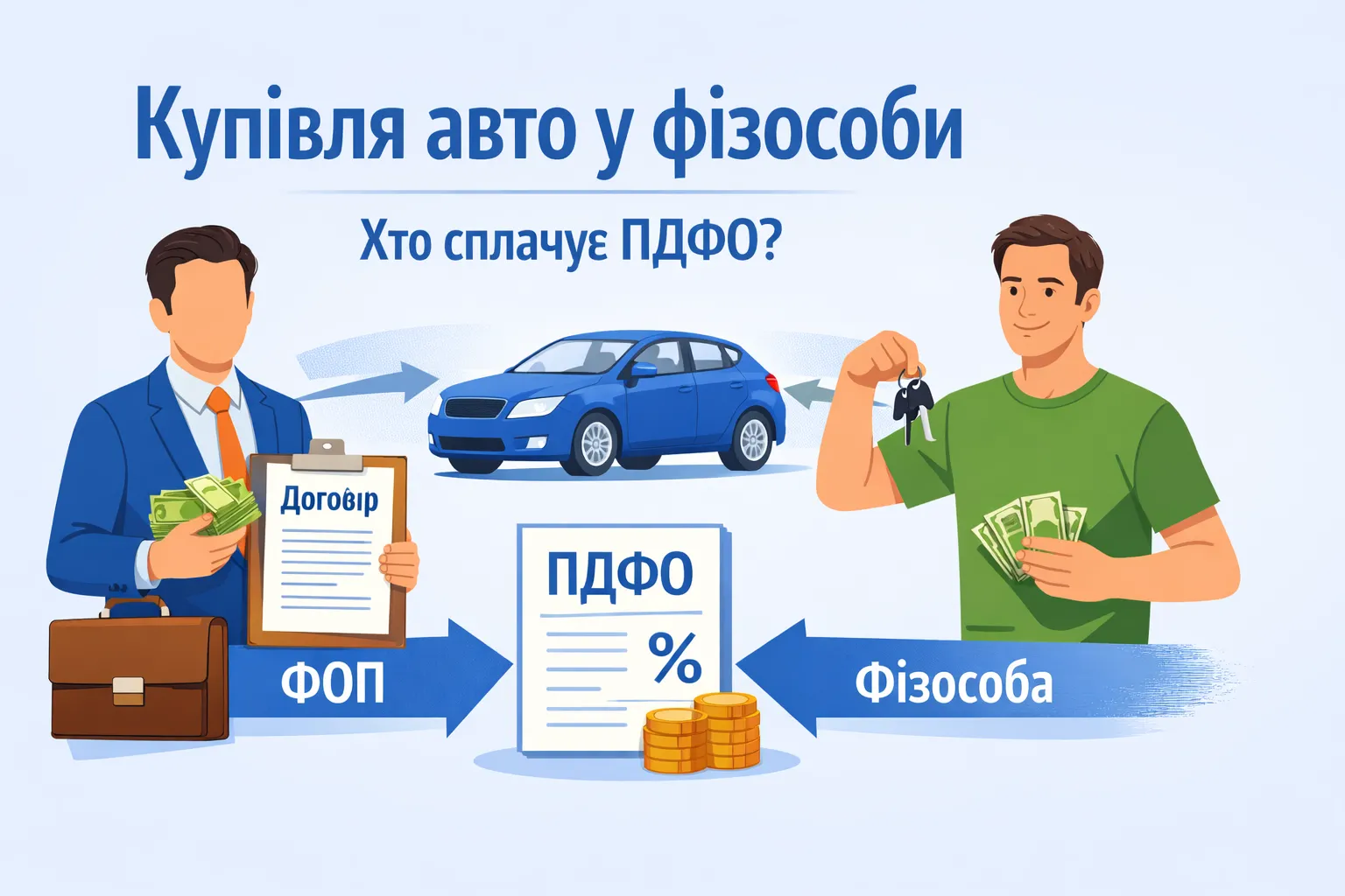 ФОП купує авто у фізособи: хто утримує ПДФО