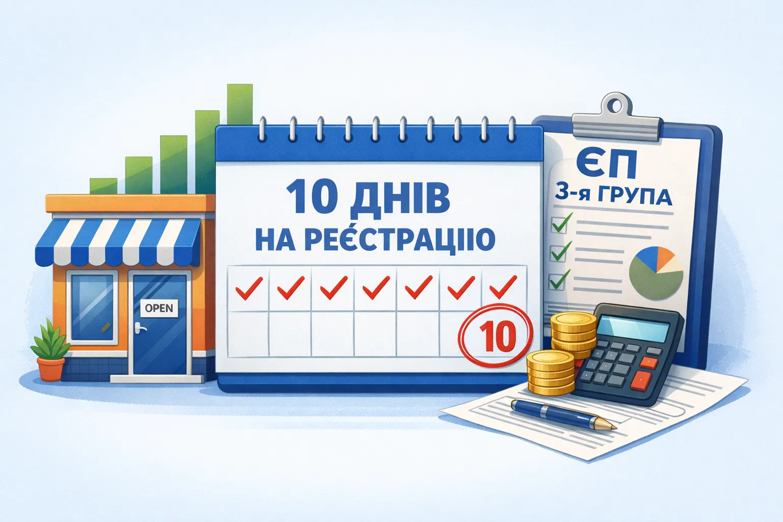 Новостворений бізнес і ЄП 3-ї групи: як працює 10-денний строк Новостворений бізнес і ЄП 3-ї групи: як працює 10-денний строк