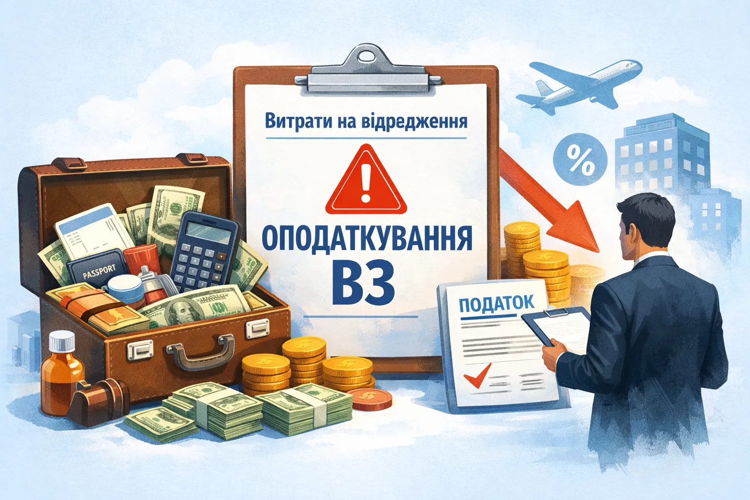 Надміру витрачені кошти на відрядження: оподаткування ВЗ