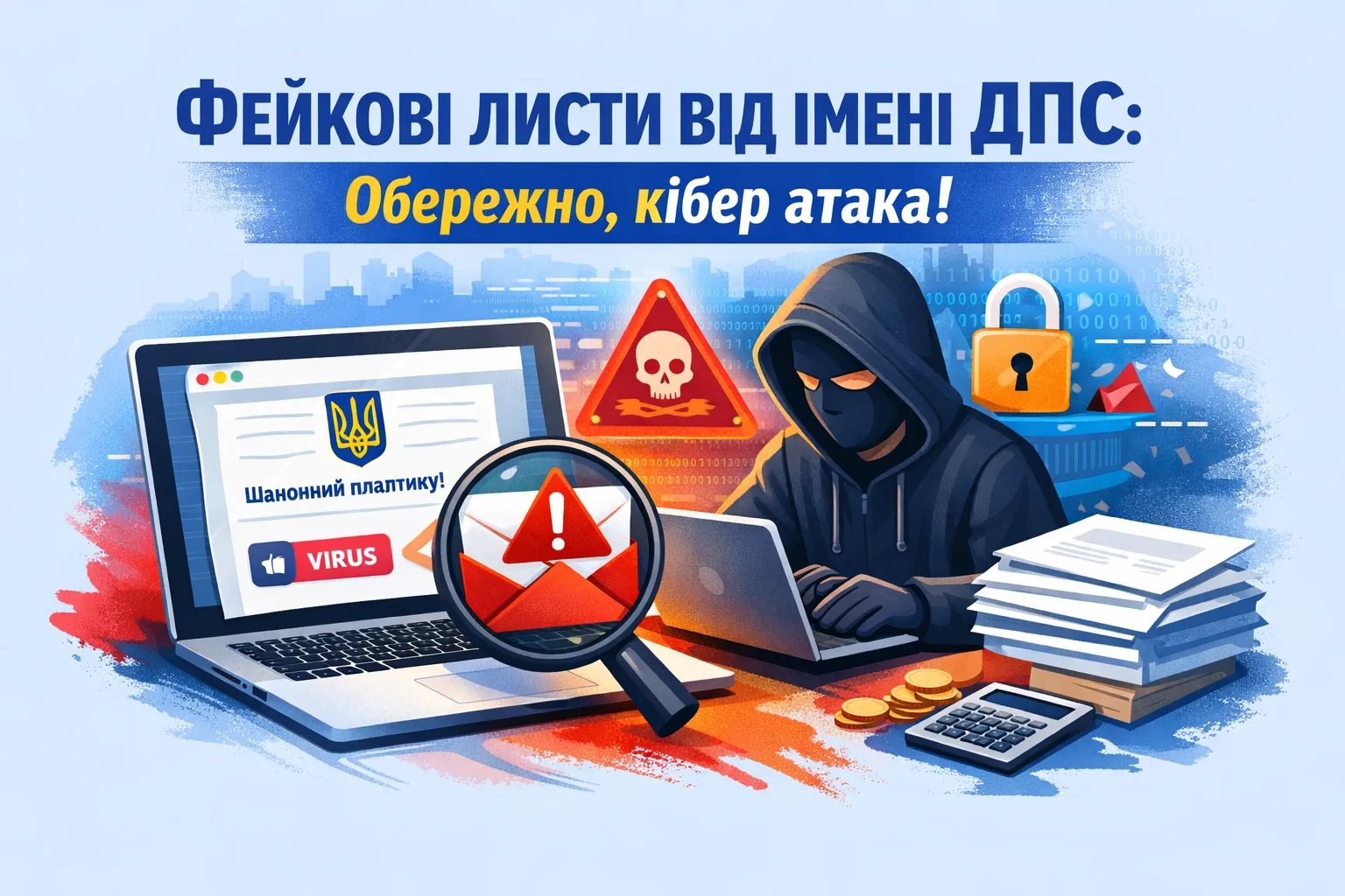 Фейкові листи від імені ДПС: платників попередили про нову кібератаку Фейкові листи від імені ДПС: платників попередили про нову кібератаку