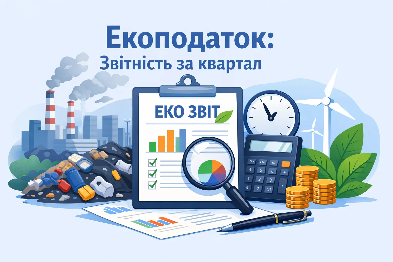 Екоподаток за викиди й відходи: як звітувати за квартал Екоподаток за викиди й відходи: як звітувати за квартал