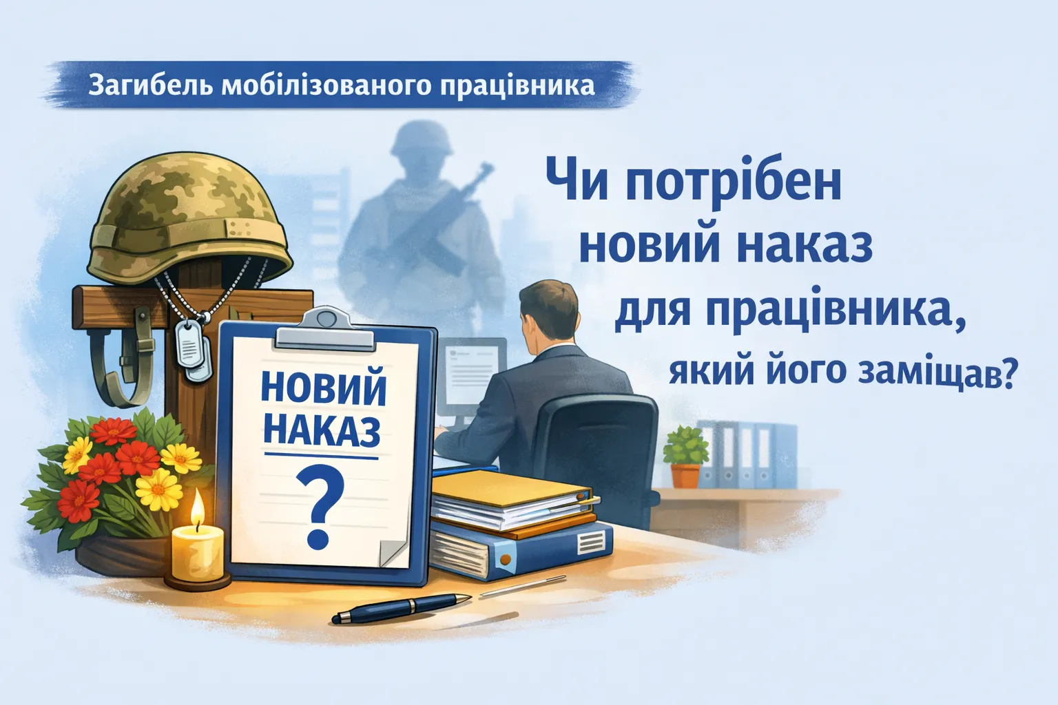 Загибель мобілізованого працівника: чи потрібен новий наказ для працівника, який його заміщав