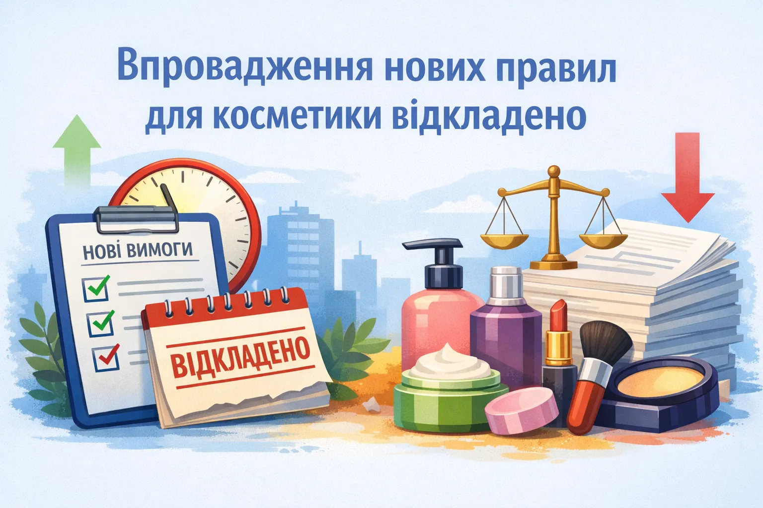 Перехід на нові правила для косметичної продукції відклали Перехід на нові правила для косметичної продукції відклали