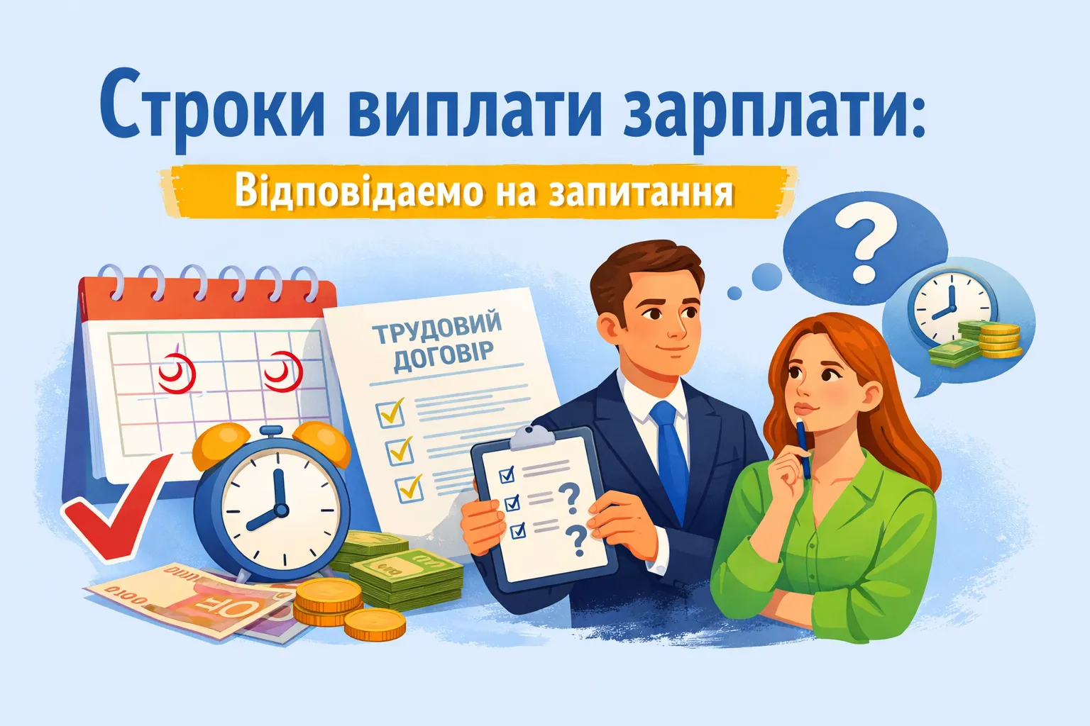Строки виплати зарплати: відповідаємо на запитання