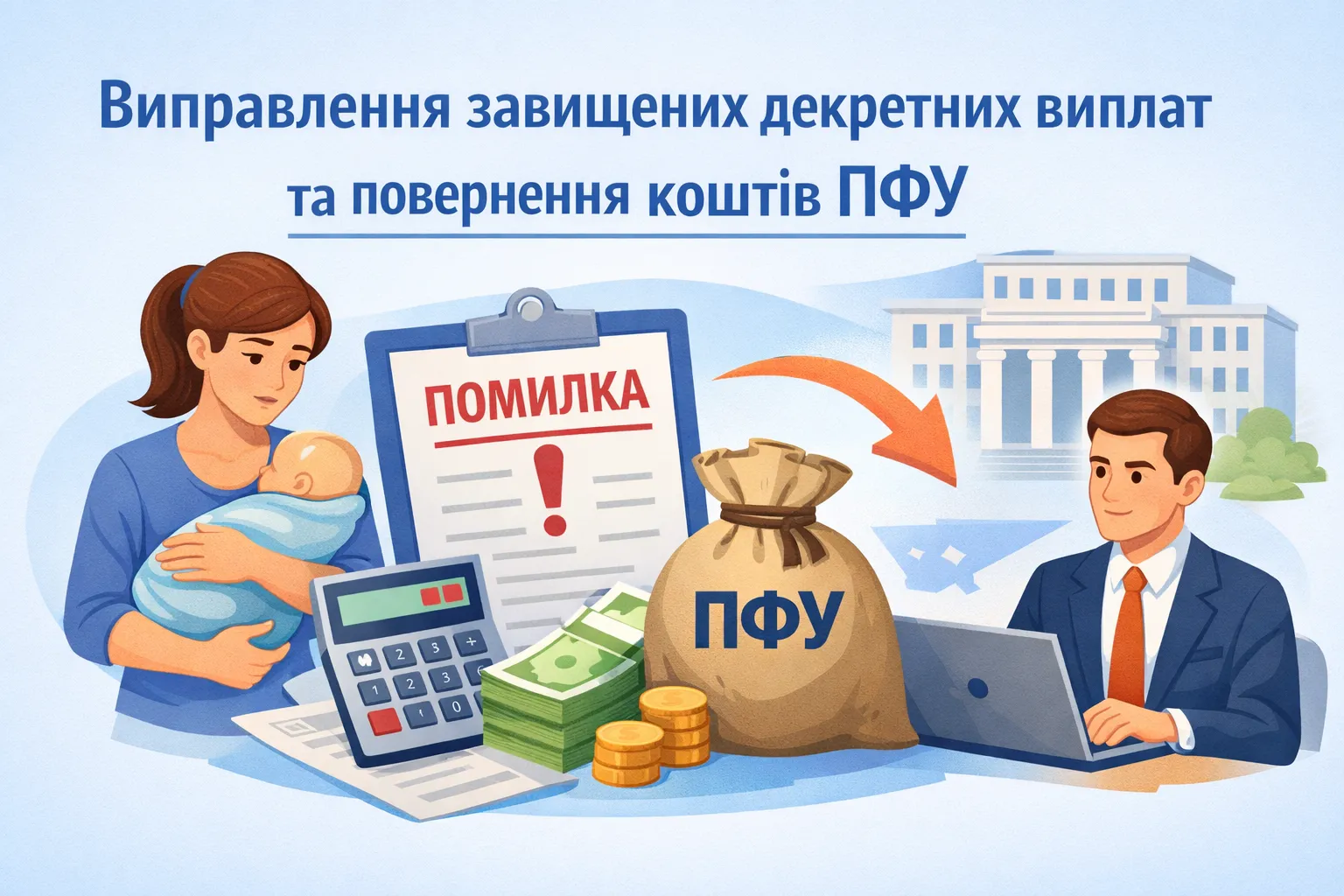 Завищили декретні: як виправити помилку та повернути кошти ПФУ
