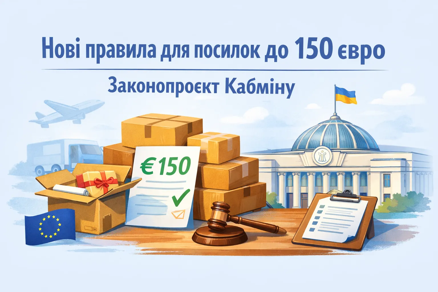 Нові правила для посилок до 150 євро: Кабмін вніс законопроєкт до Ради