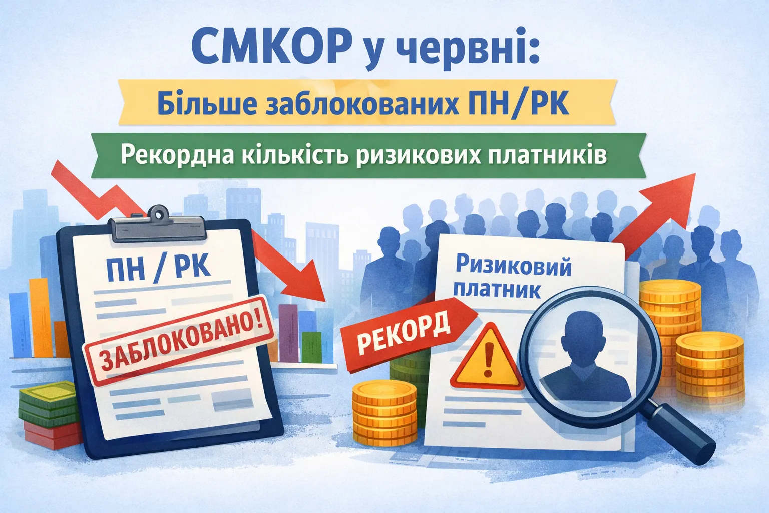 СМКОР у червні: заблокованих ПН/РК стало більше, а ризикових платників — рекордна кількість