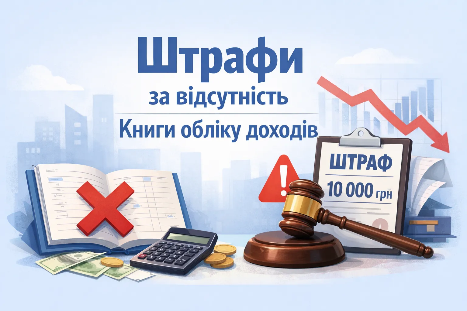 Штрафи за неведення Книги обліку доходів