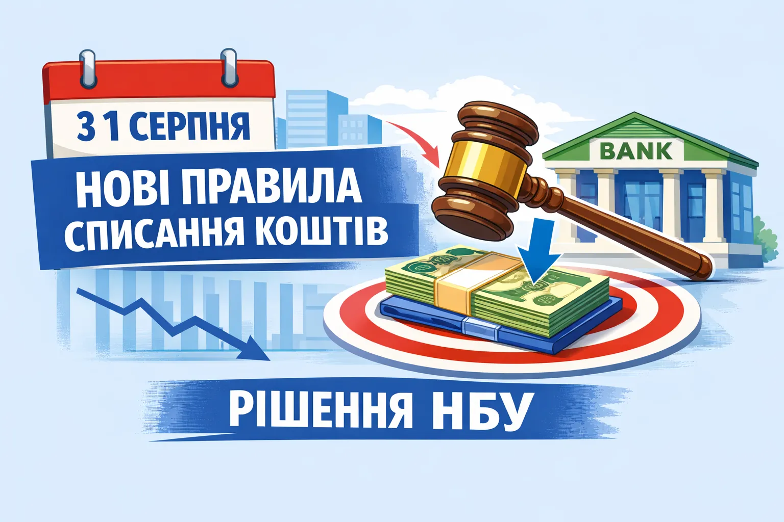 З 1 серпня діють нові правила примусового списання коштів: рішення НБУ