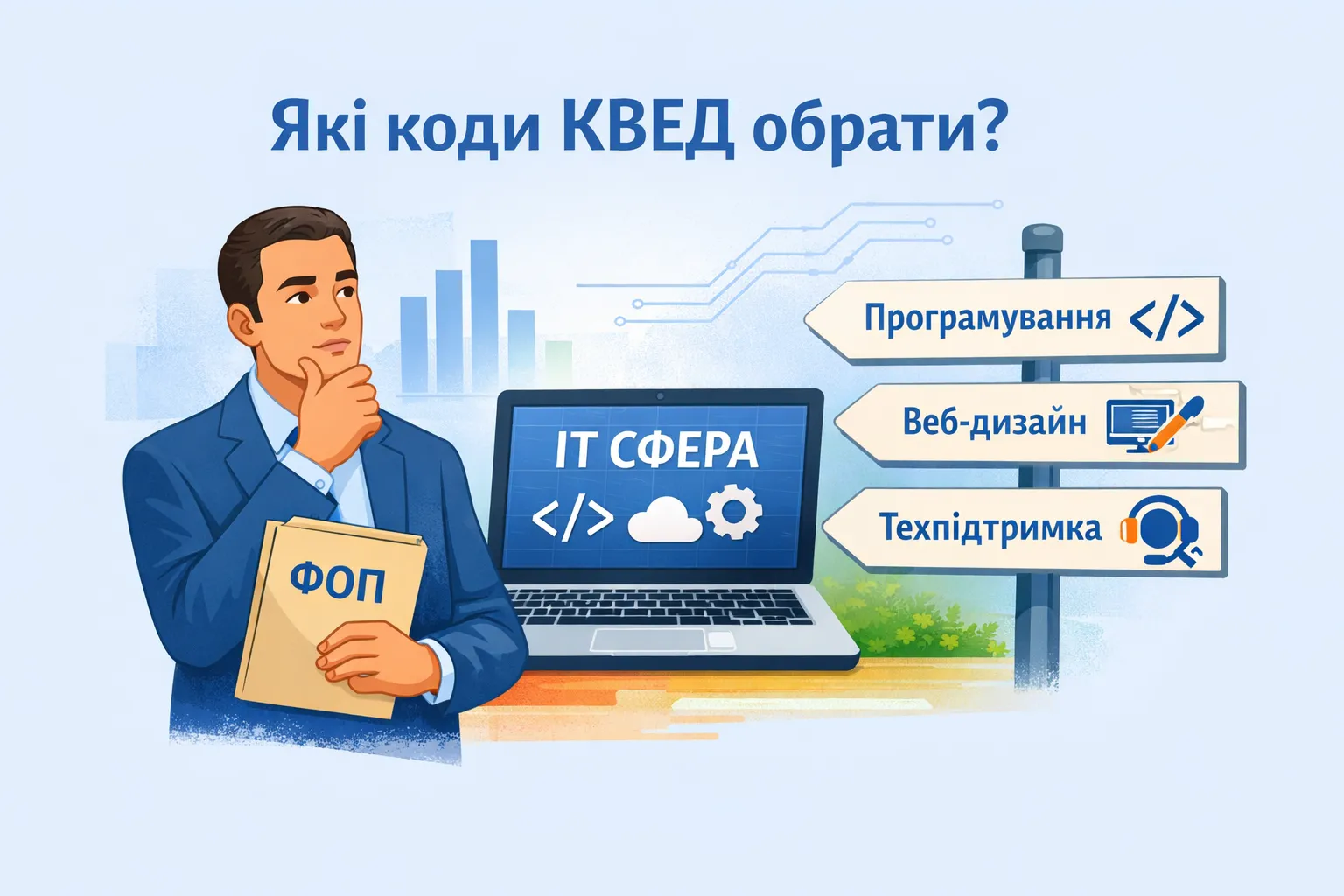 Які коди КВЕД обрати ФОПу для діяльності (послуги / роботи) у сфері ІТ?