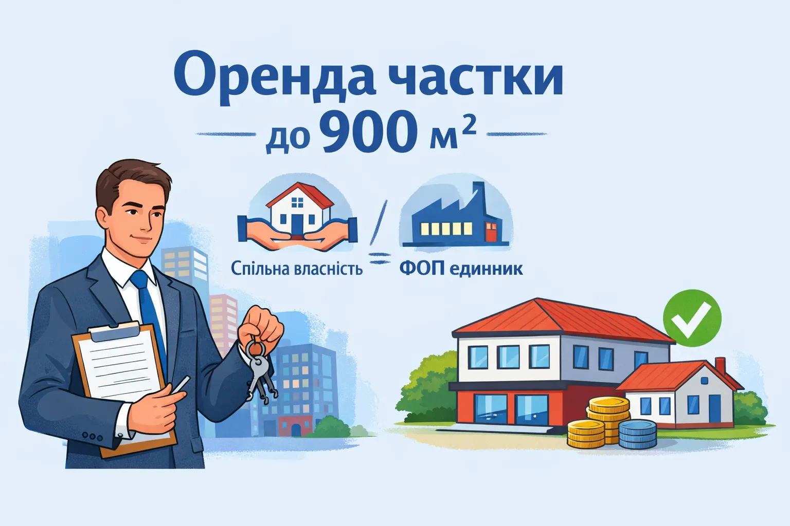 ФОП‑єдинник і спільна власність: чи дозволено здавати в оренду свою частку до 900 м²?