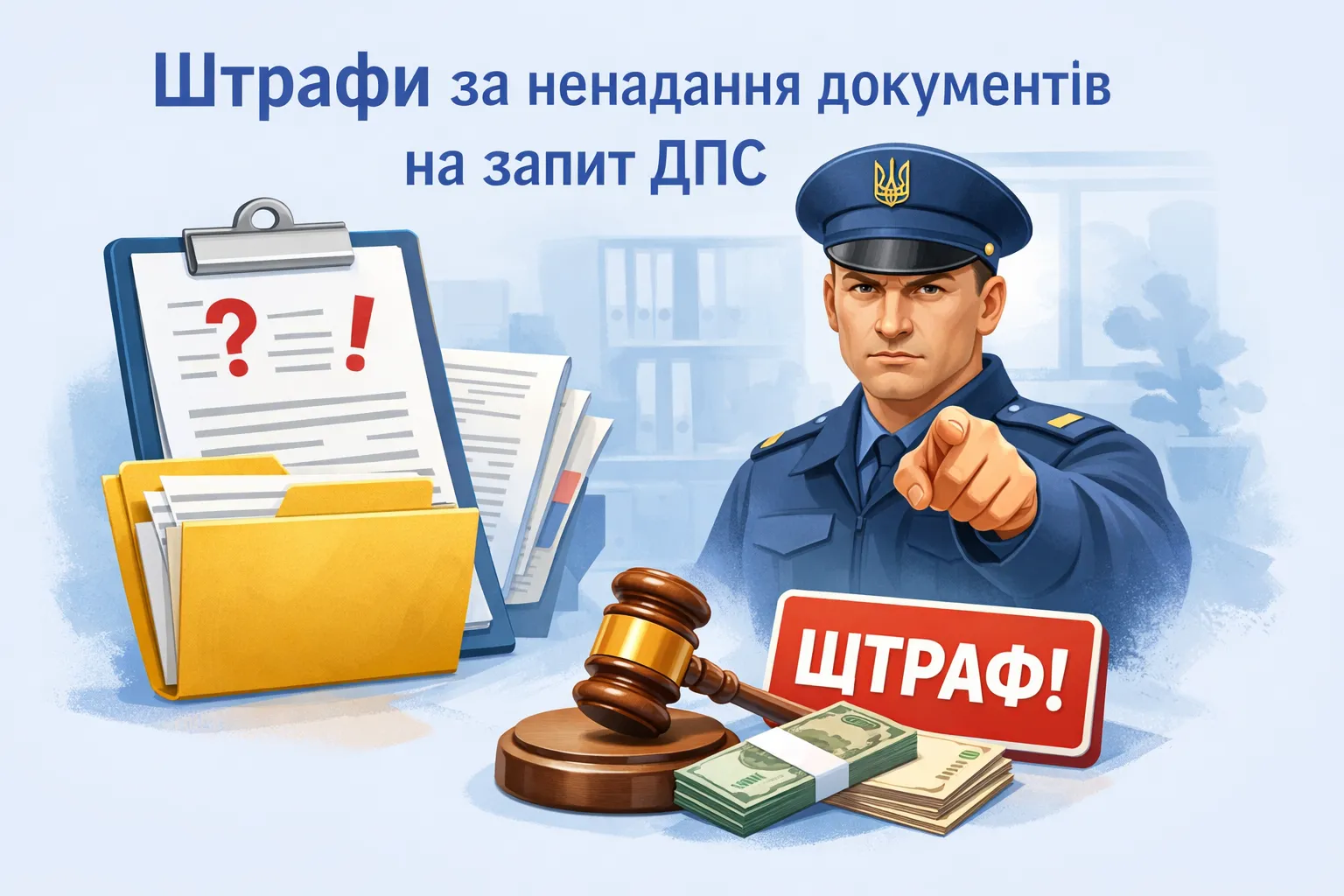 Штрафні санкції за ненадання або неповне надання документів на запит ДПС?