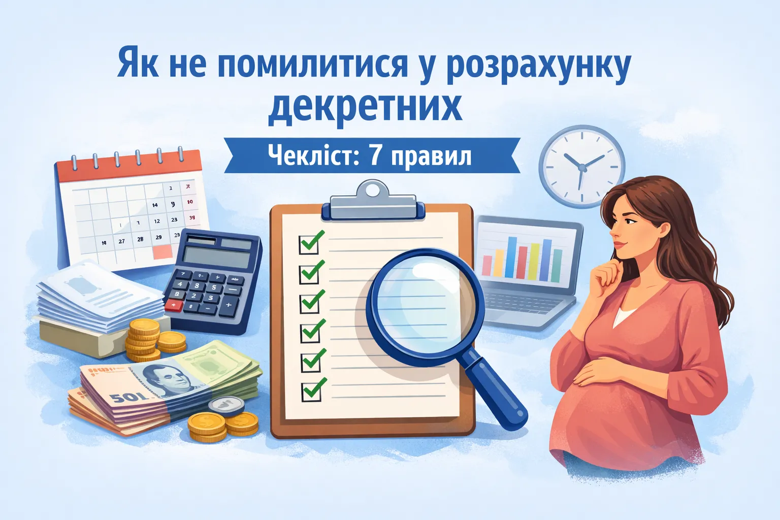 Як не помилитися у розрахунку декретних: чекліст із 7 правил