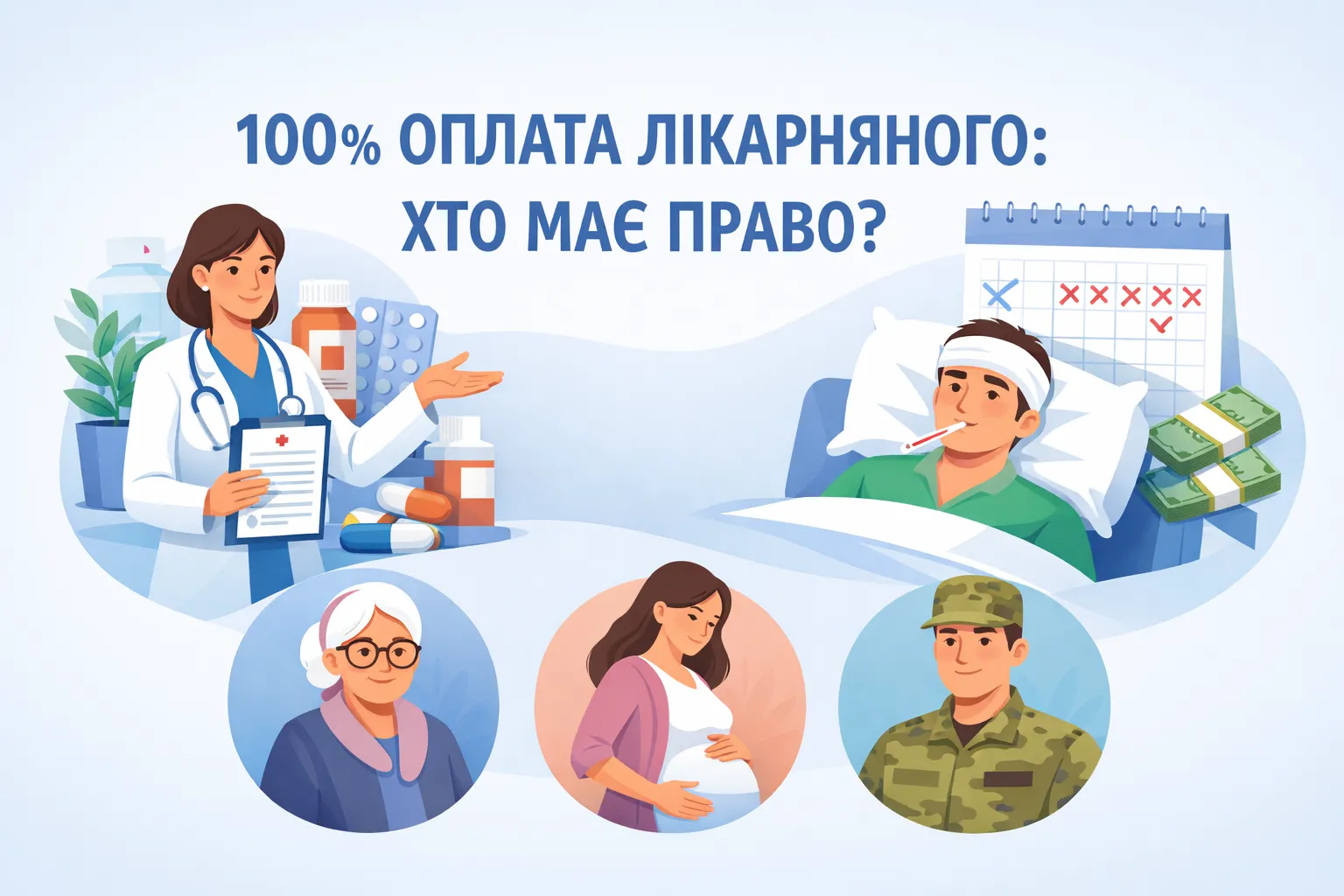 Хто має право на 100% оплату лікарняного незалежно від стажу?
