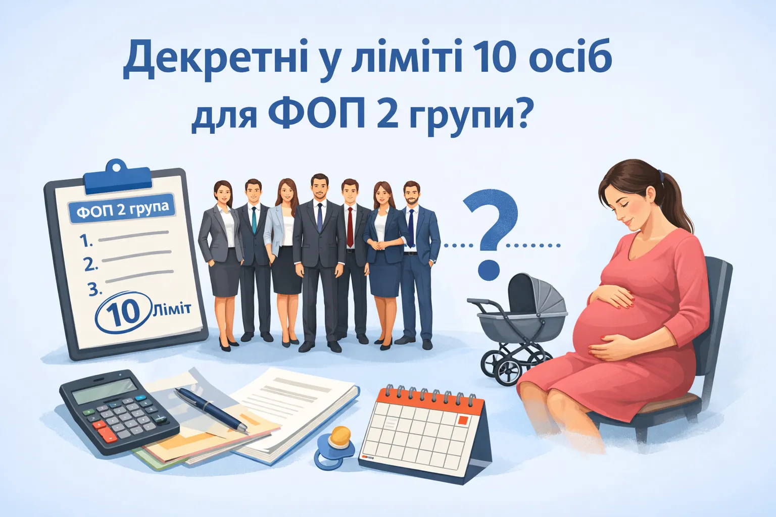 Чи враховуються «декретні» працівниці в ліміті 10 осіб для ФОП групи 2 ЄП?