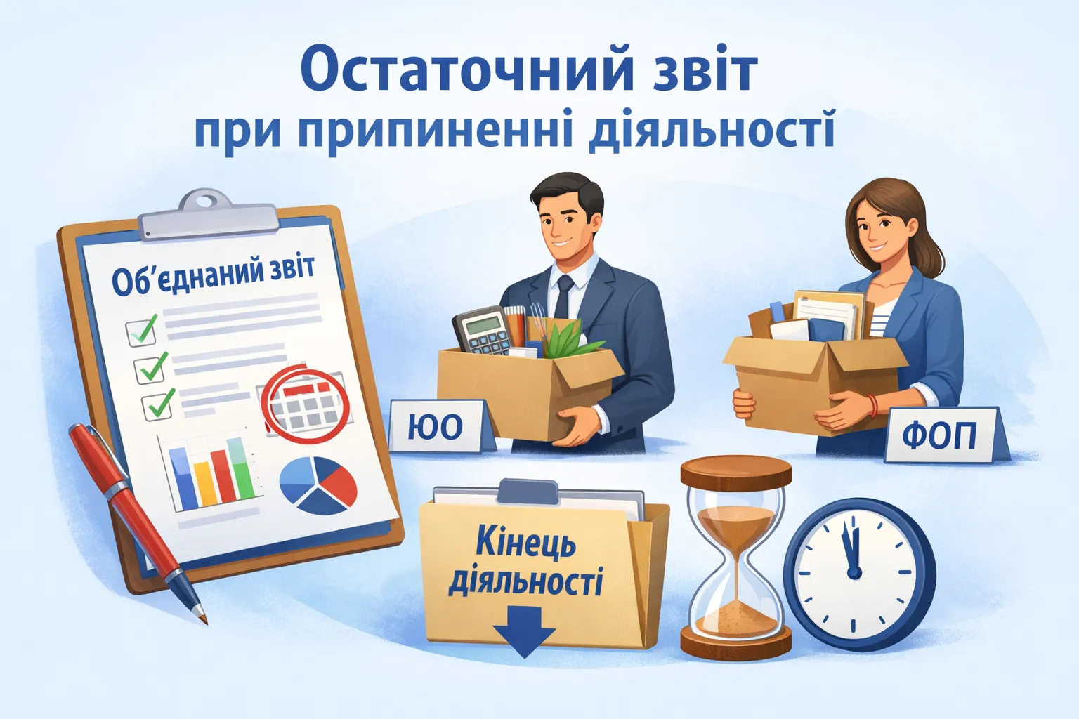 Припинення ЮО / ФОП: коли останній раз подавати Об'єднаний звіт ЮО або ФОП / НПД? Припинення ЮО / ФОП: коли останній раз подавати Об'єднаний звіт ЮО або ФОП / НПД?
