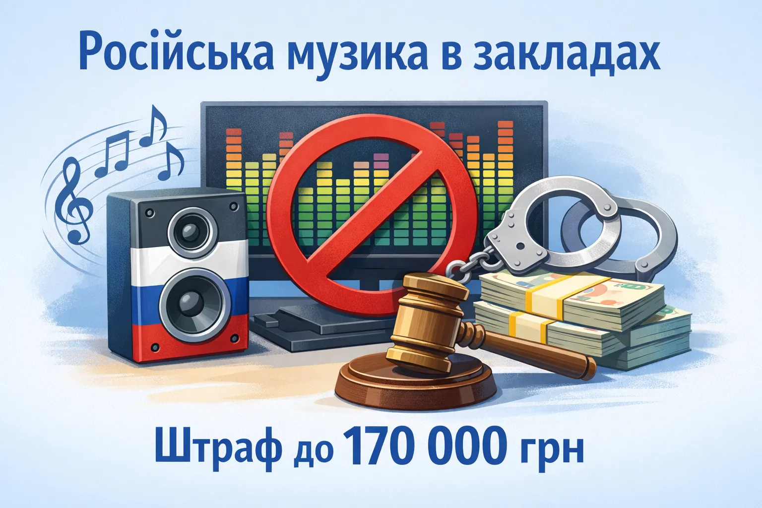 Російська музика в закладах: до 170 000 грн штрафу
