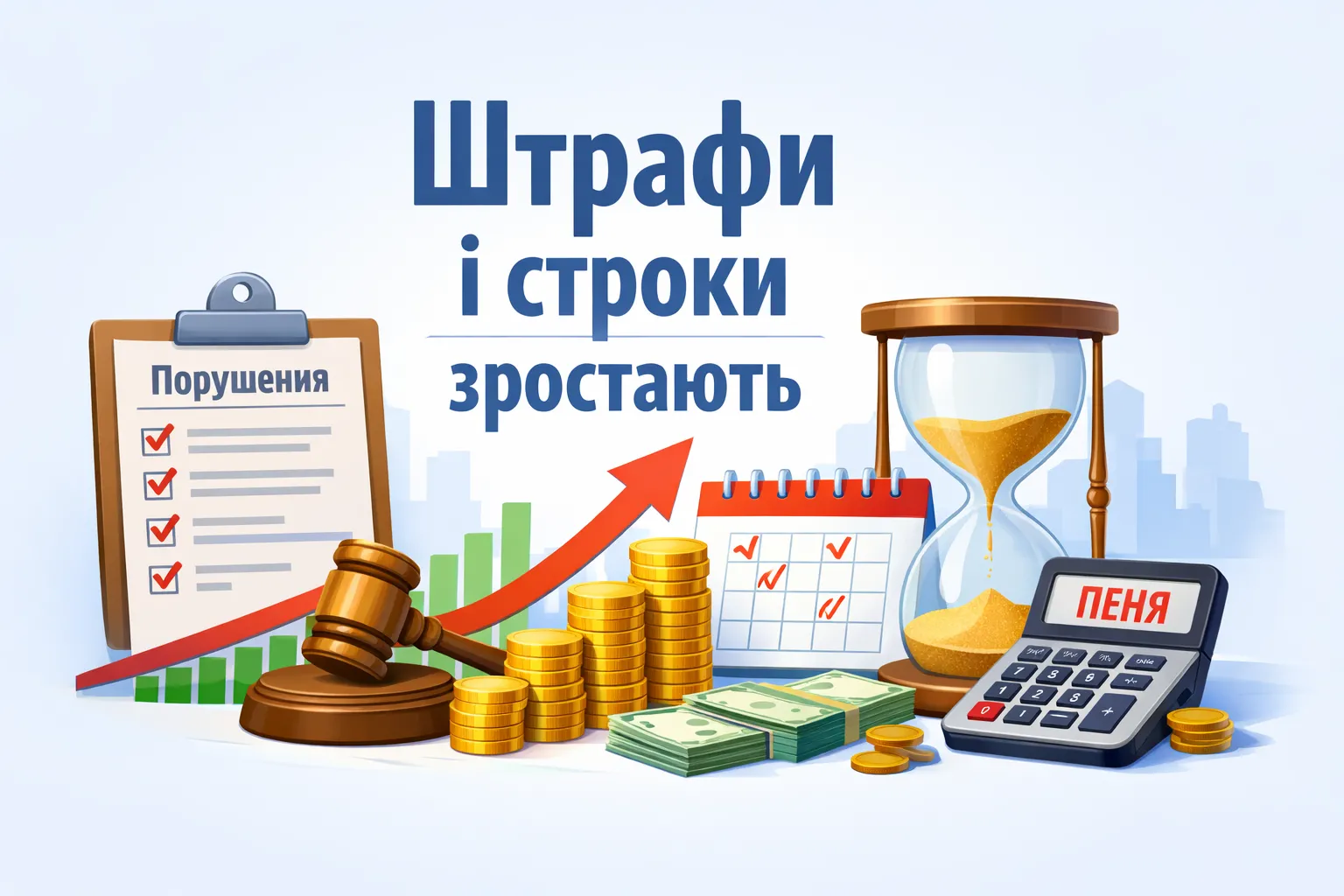 Фінансові порушення: штрафи ростуть, строки збільшують Фінансові порушення: штрафи ростуть, строки збільшують