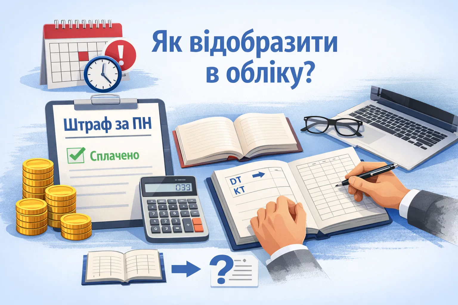 Оплачено штраф за несвоєчасну реєстрацію ПН, як відобразити в обліку?