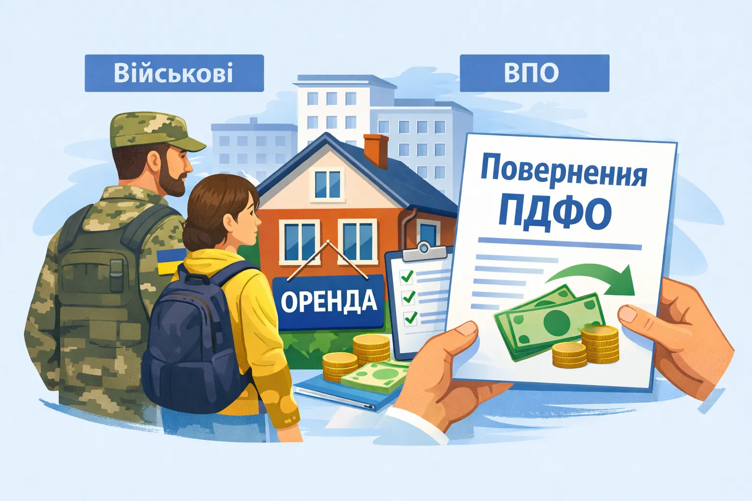 Оренда житла: хто з УБД та ВПО може повернути ПДФО