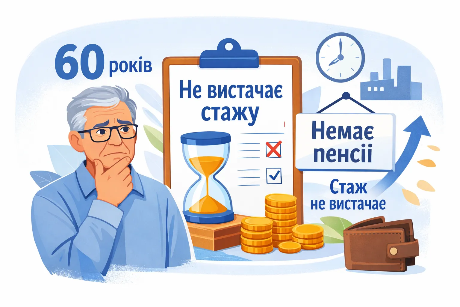 60 років і без пенсії: коли стажу не вистачає