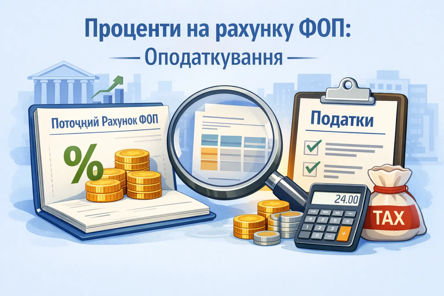 Проценти на поточному рахунку ФОП: як оподатковують Проценти на поточному рахунку ФОП: як оподатковують