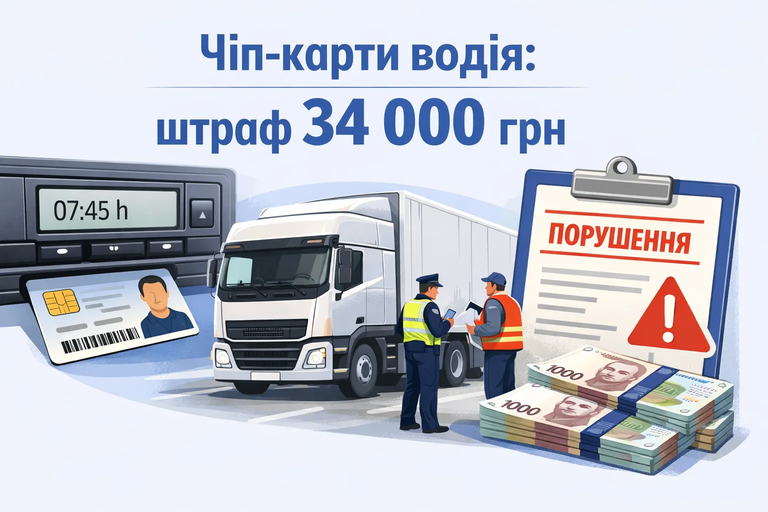 Чіп-карти водія: як порушення коштувало перевізнику 34 тис. грн