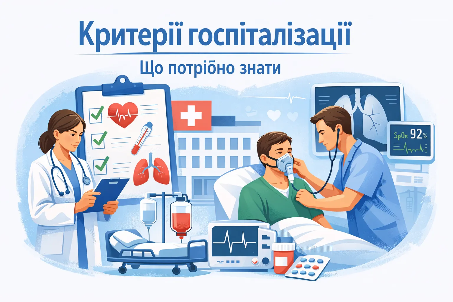 Критерії госпіталізації: що важливо знати пацієнтам і медикам Критерії госпіталізації: що важливо знати пацієнтам і медикам