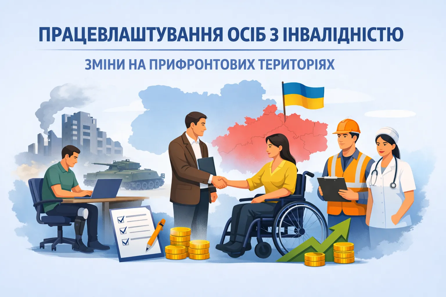 Норматив для працевлаштування осіб з інвалідністю: зміни для територій бойових дій Норматив для працевлаштування осіб з інвалідністю: зміни для територій бойових дій