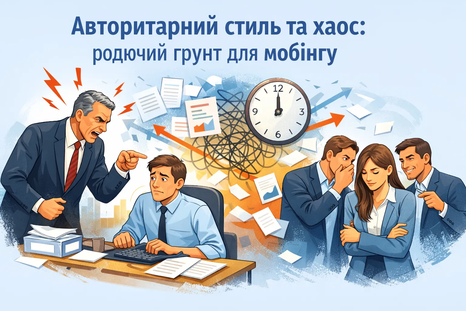 Авторитарний стиль і хаос: живильне середовище для мобінгу