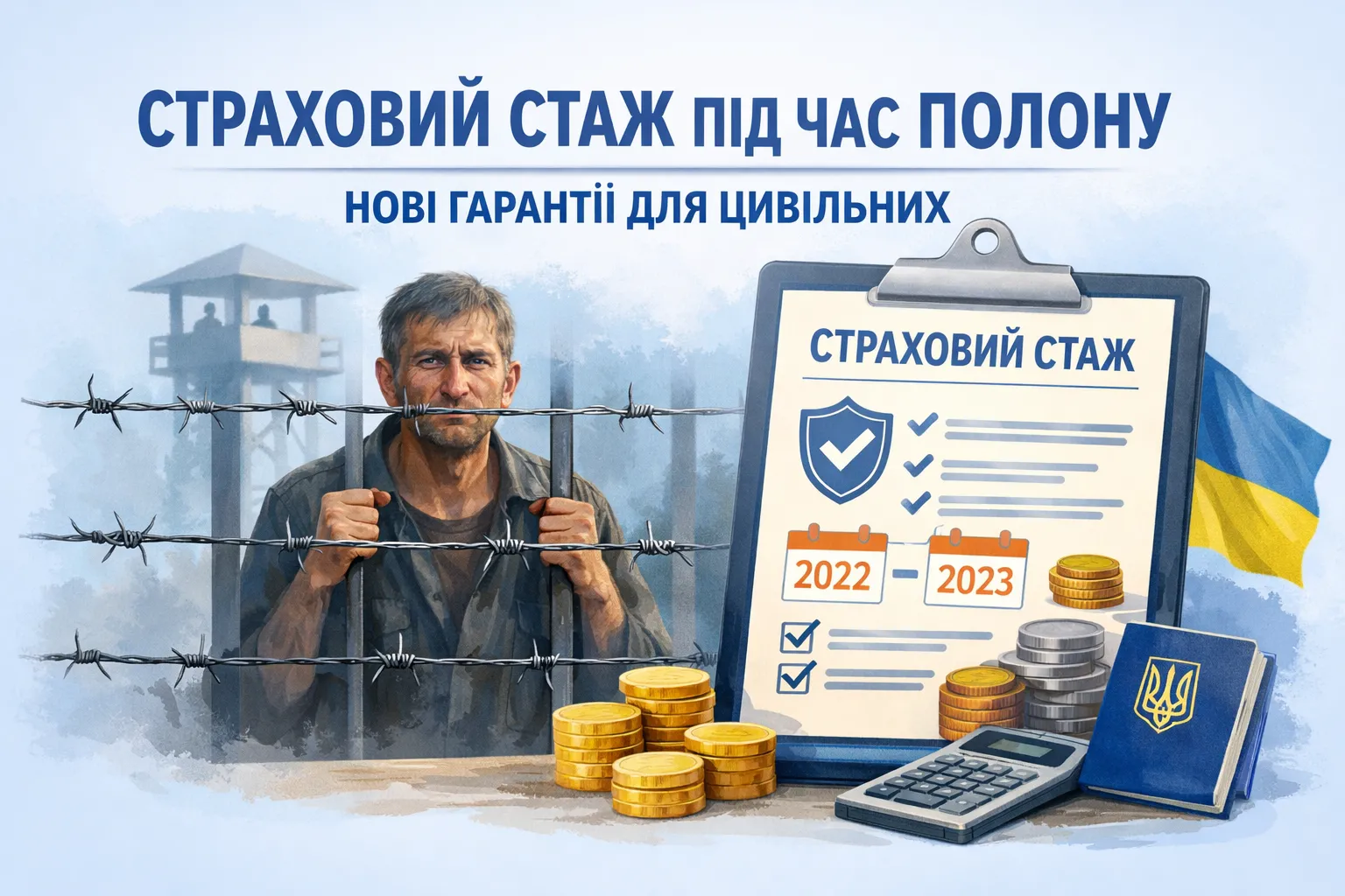 Страховий стаж під час полону: нові гарантії для цивільних Страховий стаж під час полону: нові гарантії для цивільних