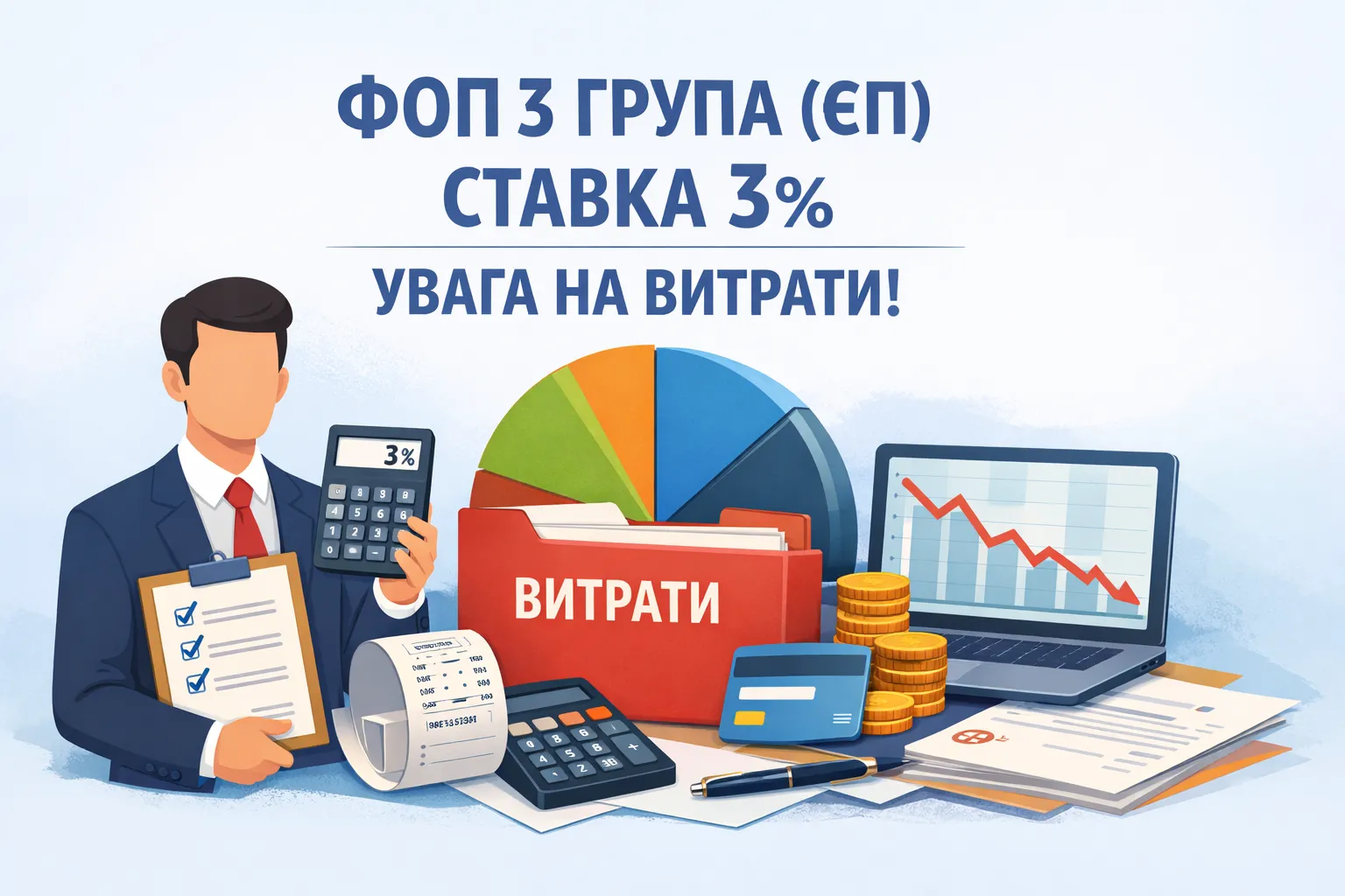 ФОП на ЄП 3 група, ставка 3%: увага на витрати!