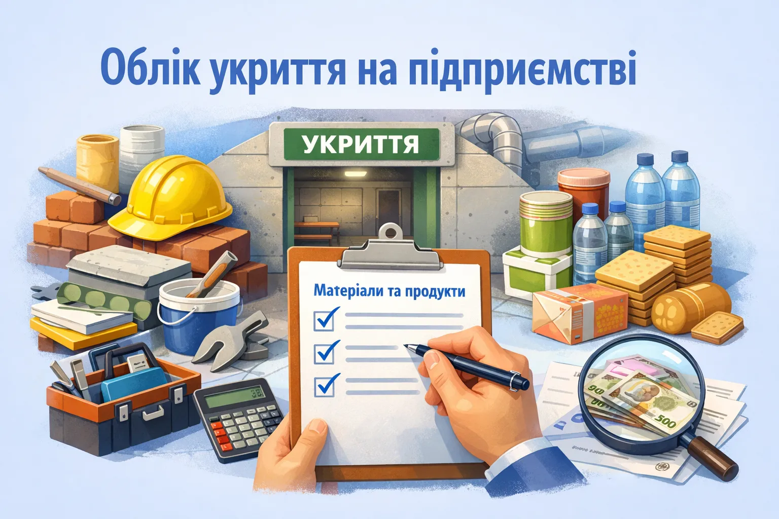 Укриття на підприємстві: як облікувати все (матеріали)— від ремонту до печива Укриття на підприємстві: як облікувати все (матеріали)— від ремонту до печива