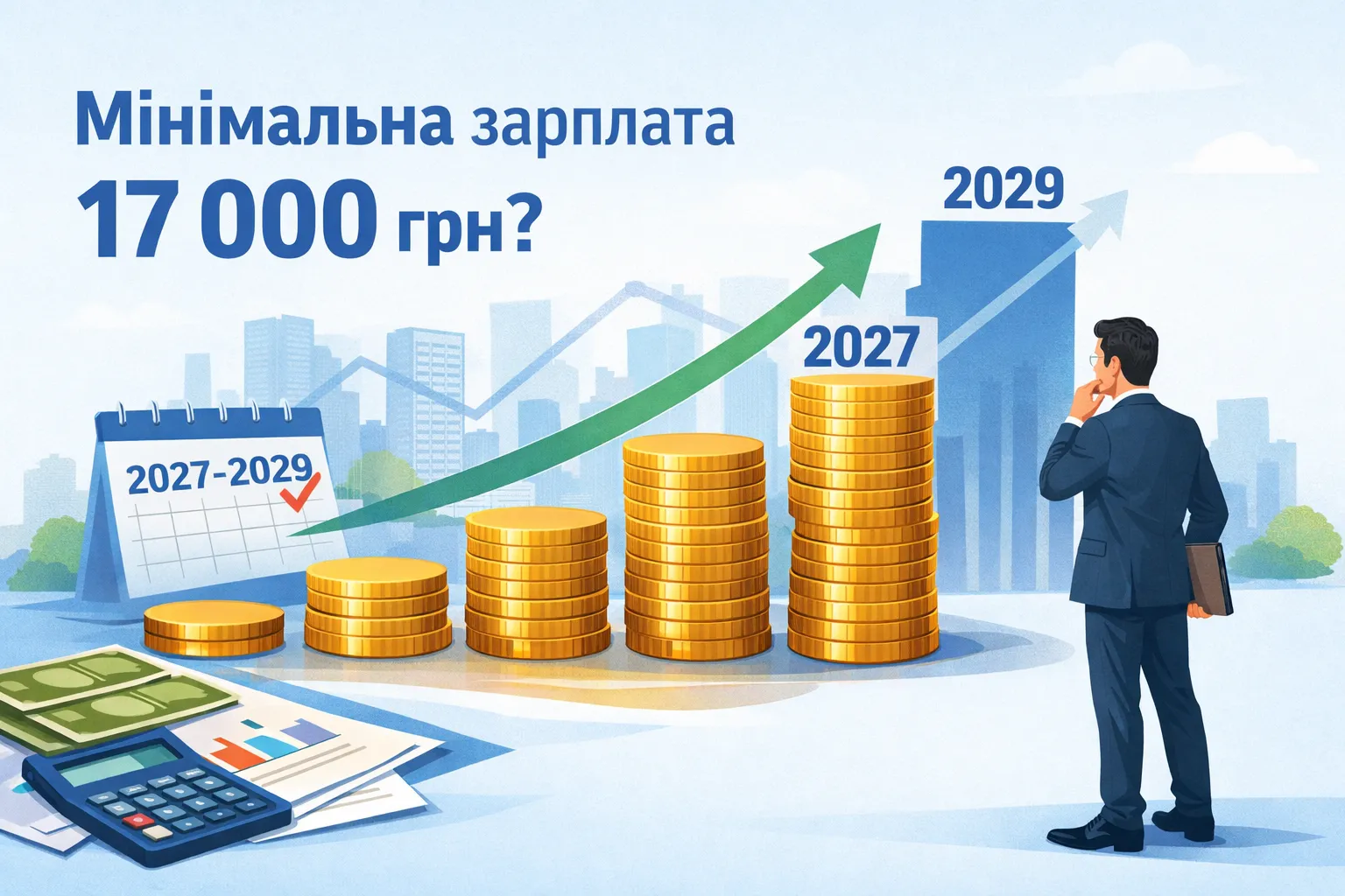 Мінімальна зарплата‑2027–2029: до 17 тис. грн – реальний план?