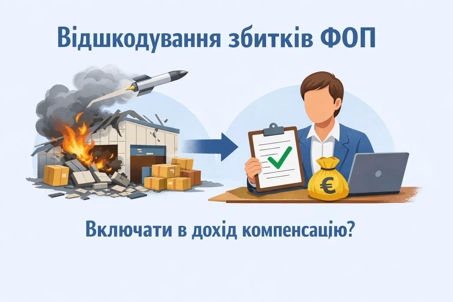 Ракетні обстріли й втрачений товар: чи ФОП‑єдиннику включати в дохід відшкодування?