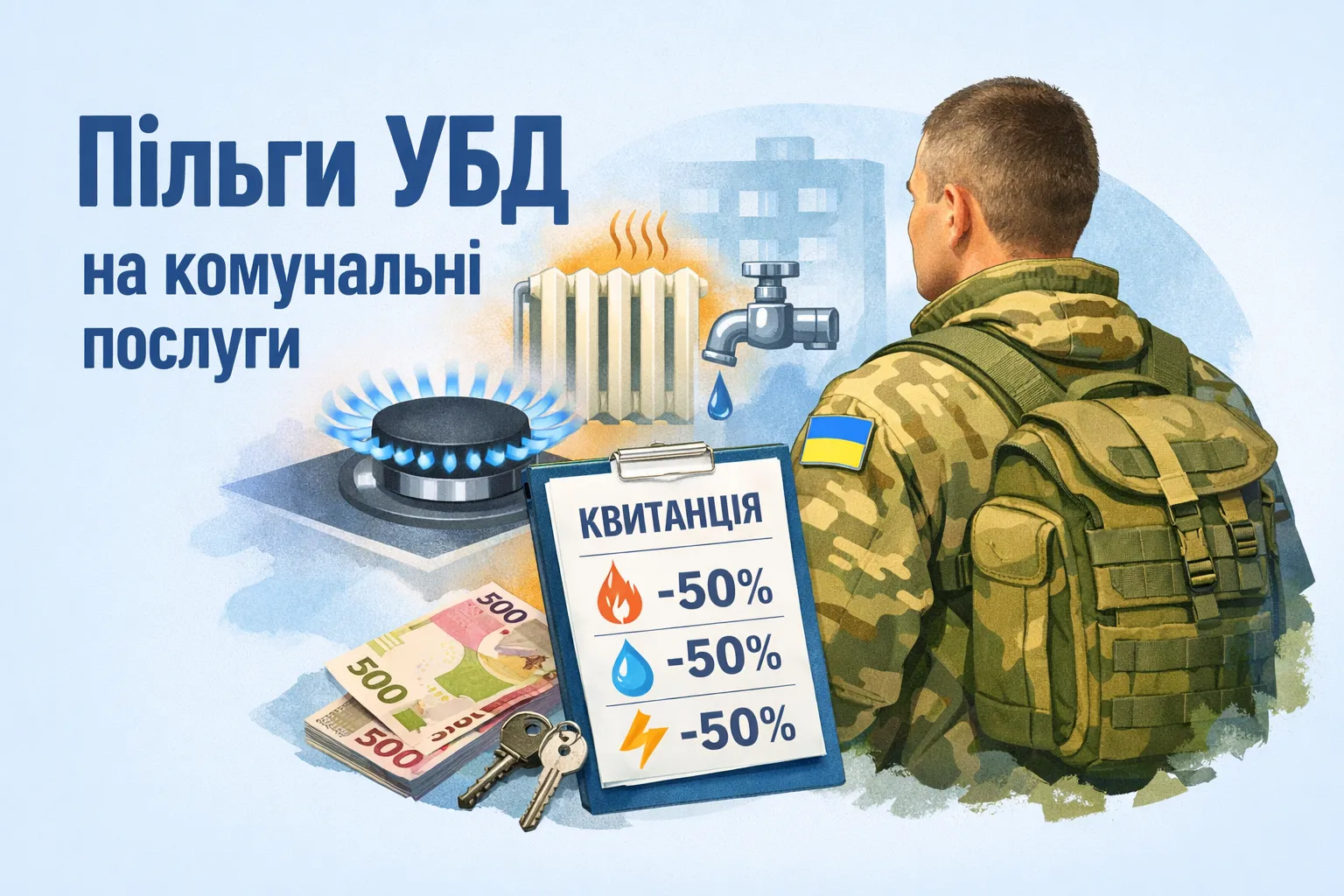 Пільги УБД на житлово‑комунальні послуги